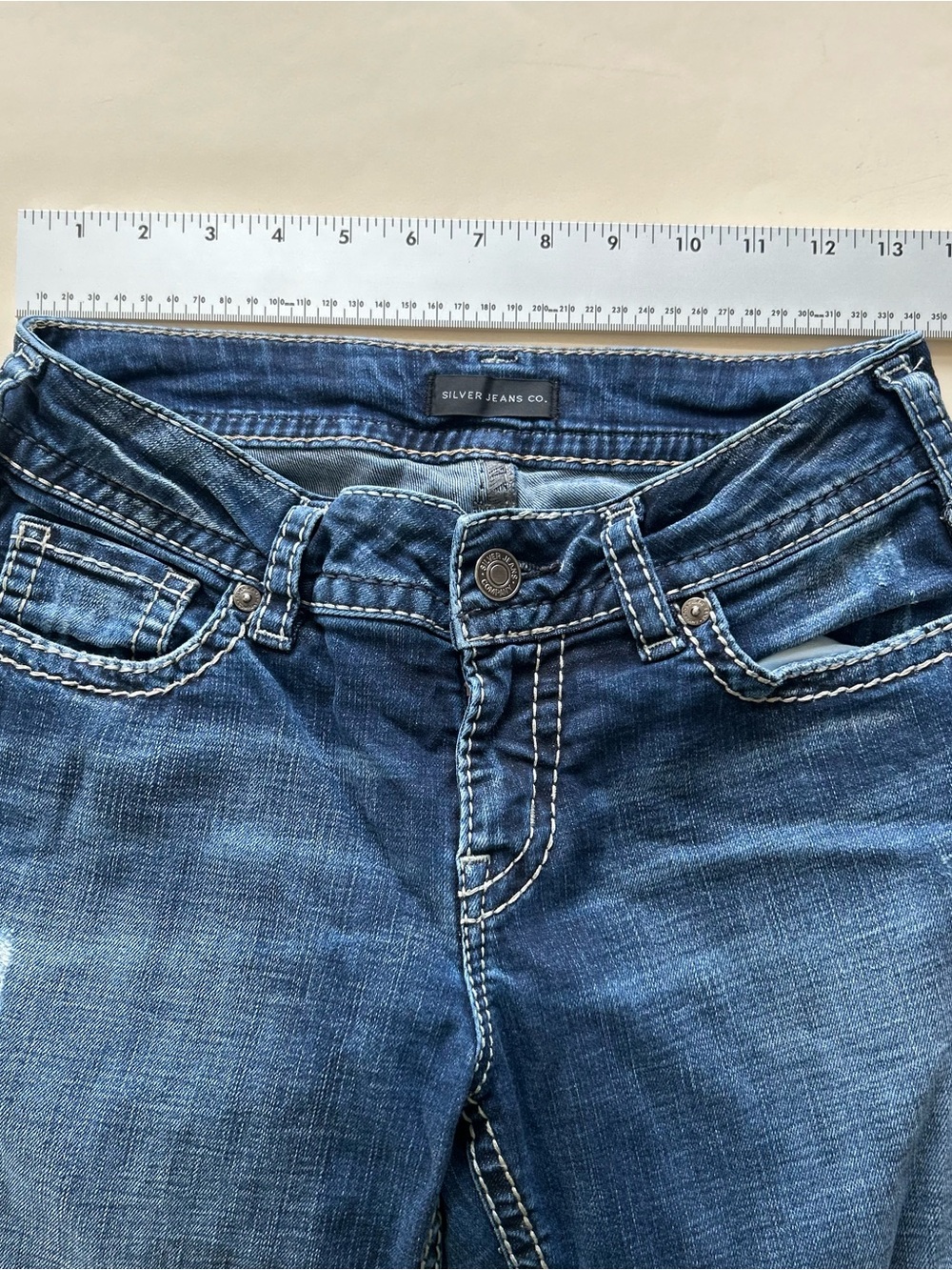 Silver Jeans Indigo Blue Straight Leg Women's Jeans size w28 - Picture 7 of 8